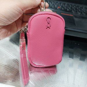 Steve Madden Handbag Keychain Mini Clip On Bag Accessory Pretty Pink